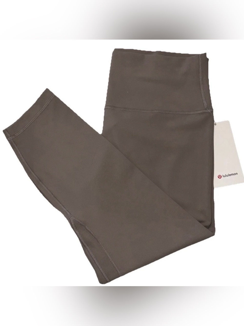 NWT LULULEMON SIZE 14 ALIGN HIGH RISE 23” CROP PANT AUTHENTIC WARM ASH GRAY
